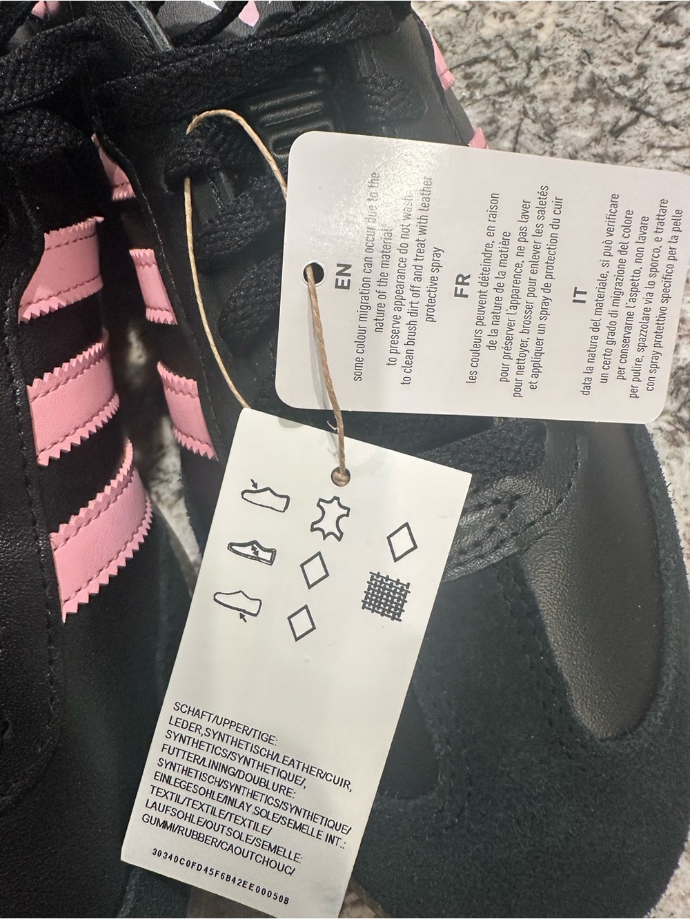 adidas Black & Pink Leather Samba Messi Sneakers Womens 10.5 Men 9 NWT - Picture 7 of 12